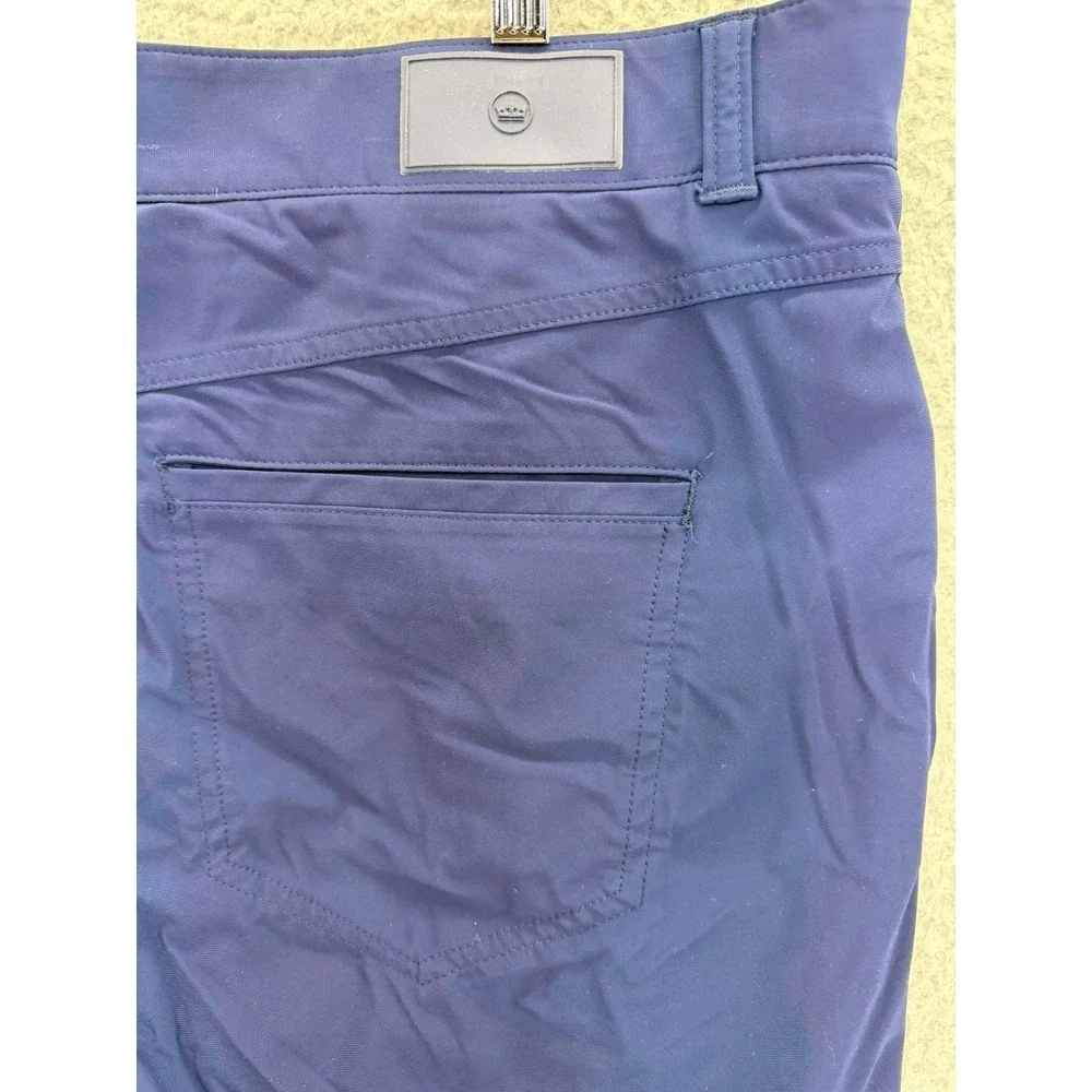 Peter Millar Crown Crafted Surge Performance Pants Men 40x32 Navy Blue Golf READ